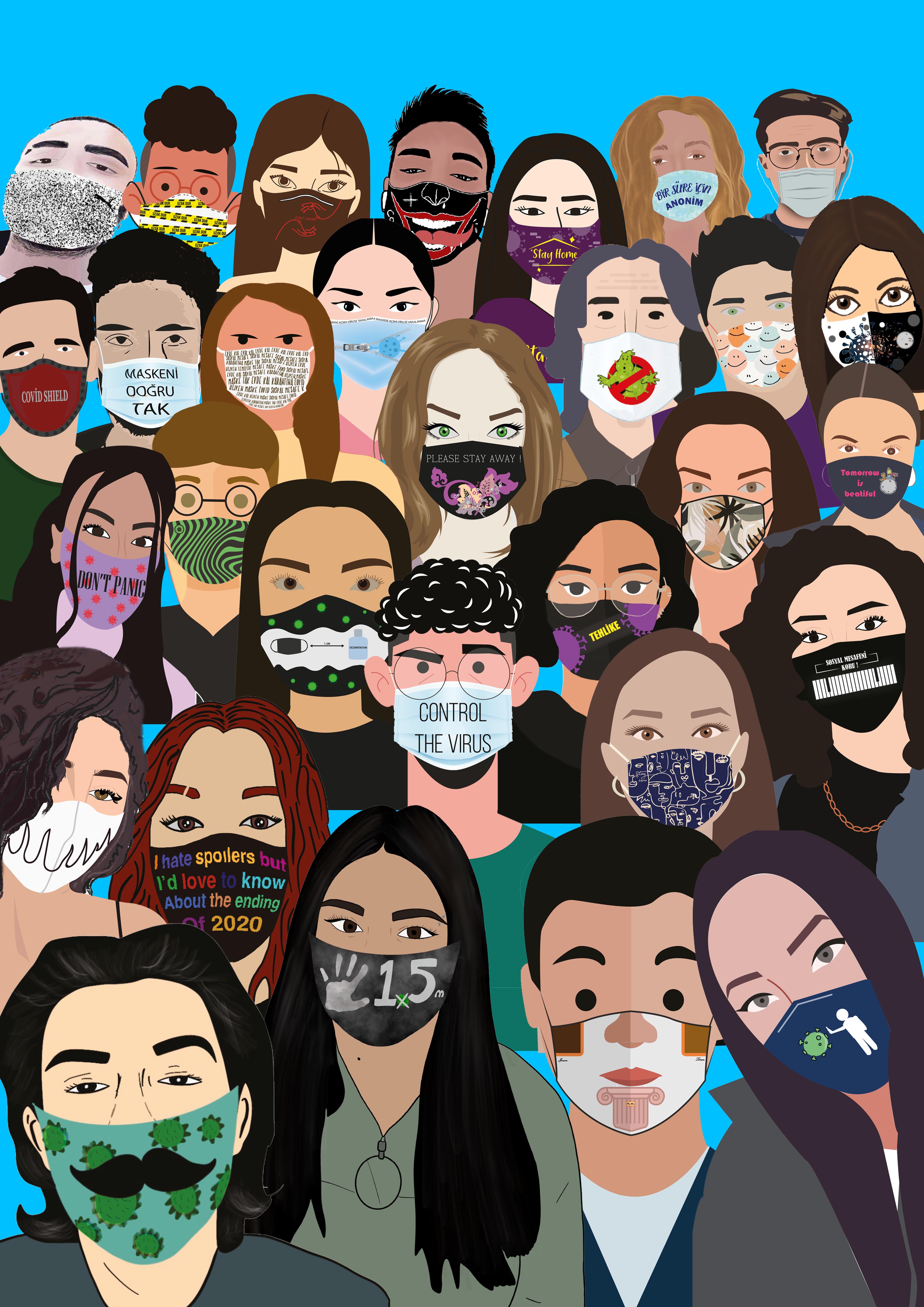Benim Yüzüm, Benim Maskem ( Öğrencilerin kendi portreleri ve maske tasarımları)